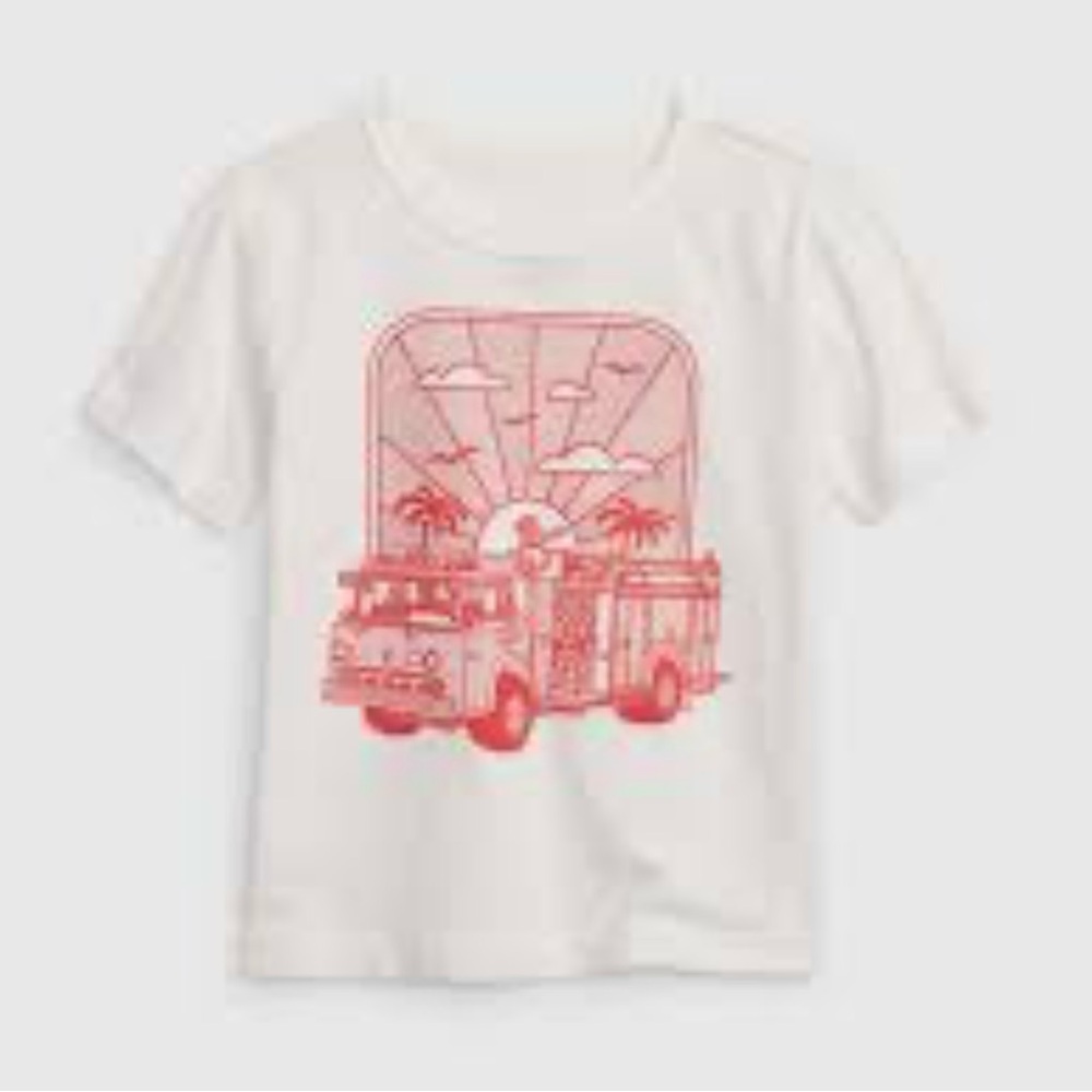 Baby Gap Toddler Organic Cotton Fire Truck Graphic T-Shirt